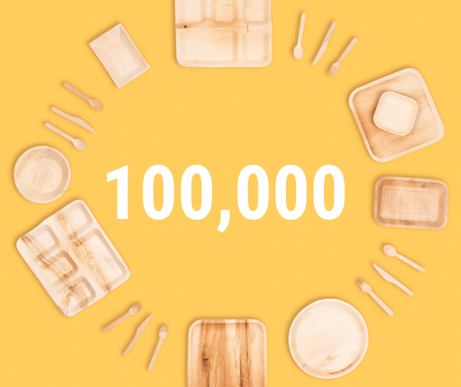 100,000 plastic plates replaced in 2019 by The Good Plate Company!