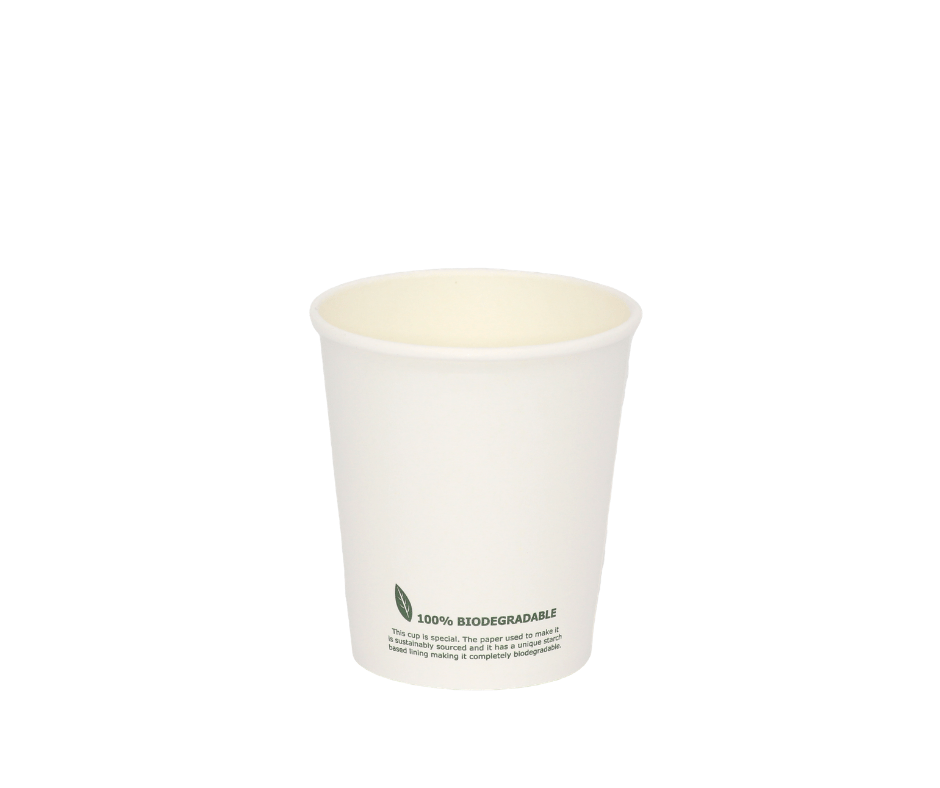 6oz Biodegradable Paper Cup (Single Wall) - 50 Pack - The Good Plate Company
