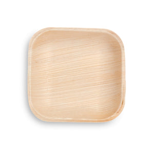 5" Square Palm Leaf Plate - 25 Pack - The Good Plate Company
