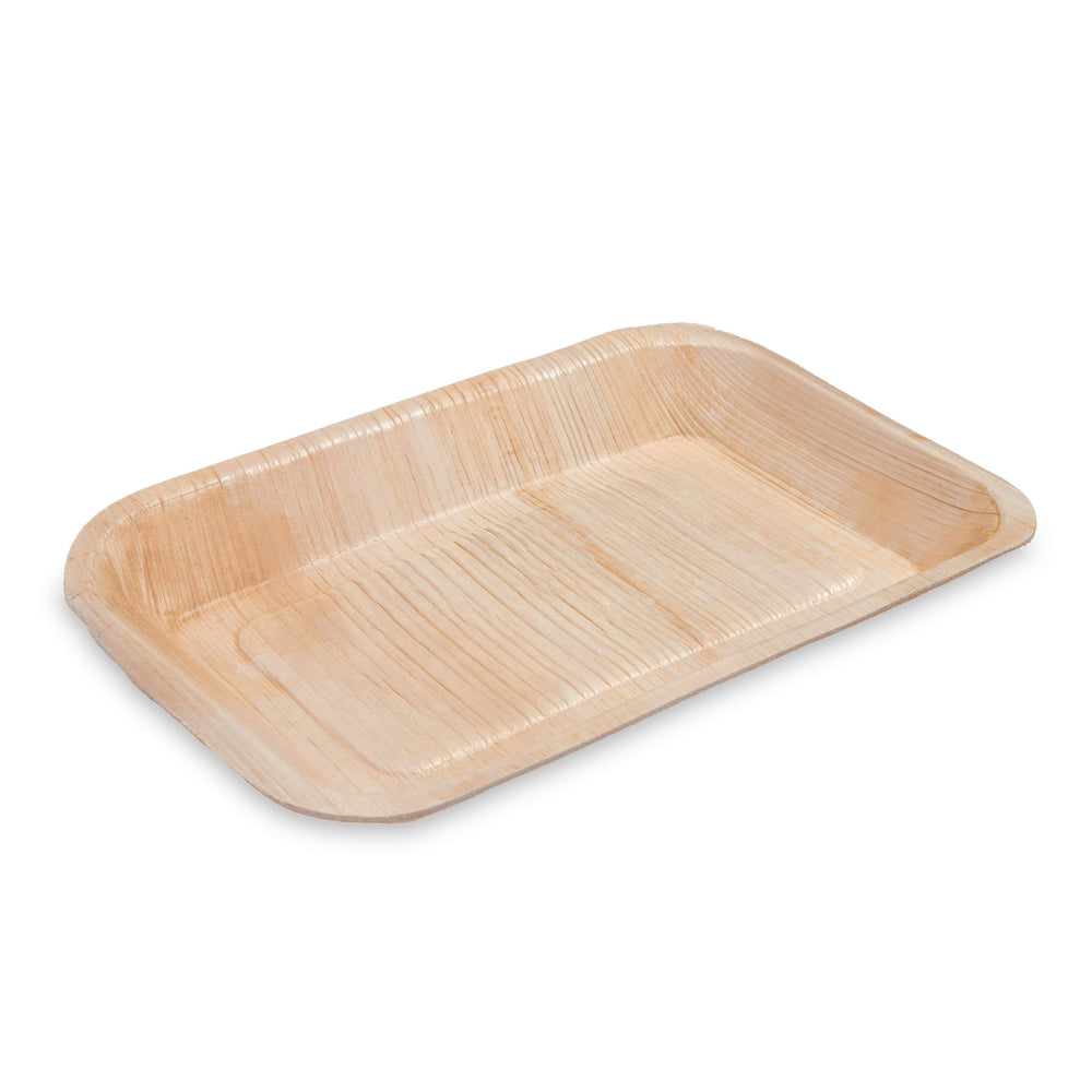 9"x 6" Rectangle Palm Leaf Tray - 25 Pack