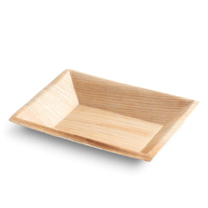 5"x7" Rectangle Palm Leaf Bowl - 25 Pack - The Good Plate Company